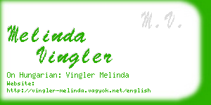 melinda vingler business card